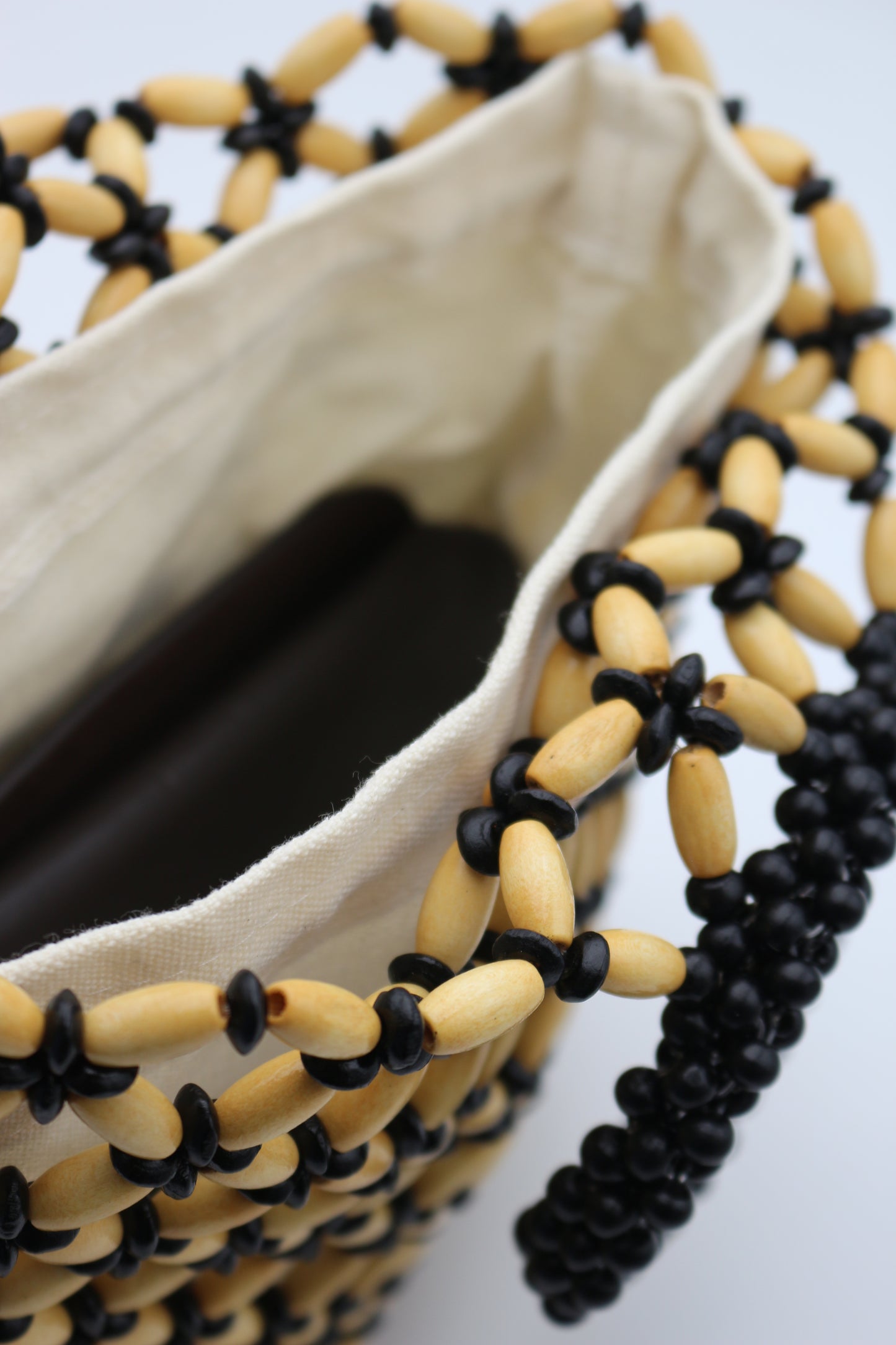 Sorelle Wooden Bead Bucket Bag