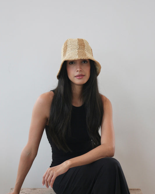 Aurea Straw Bucket Hat