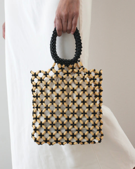 Sorelle Wooden Bead Bucket Bag