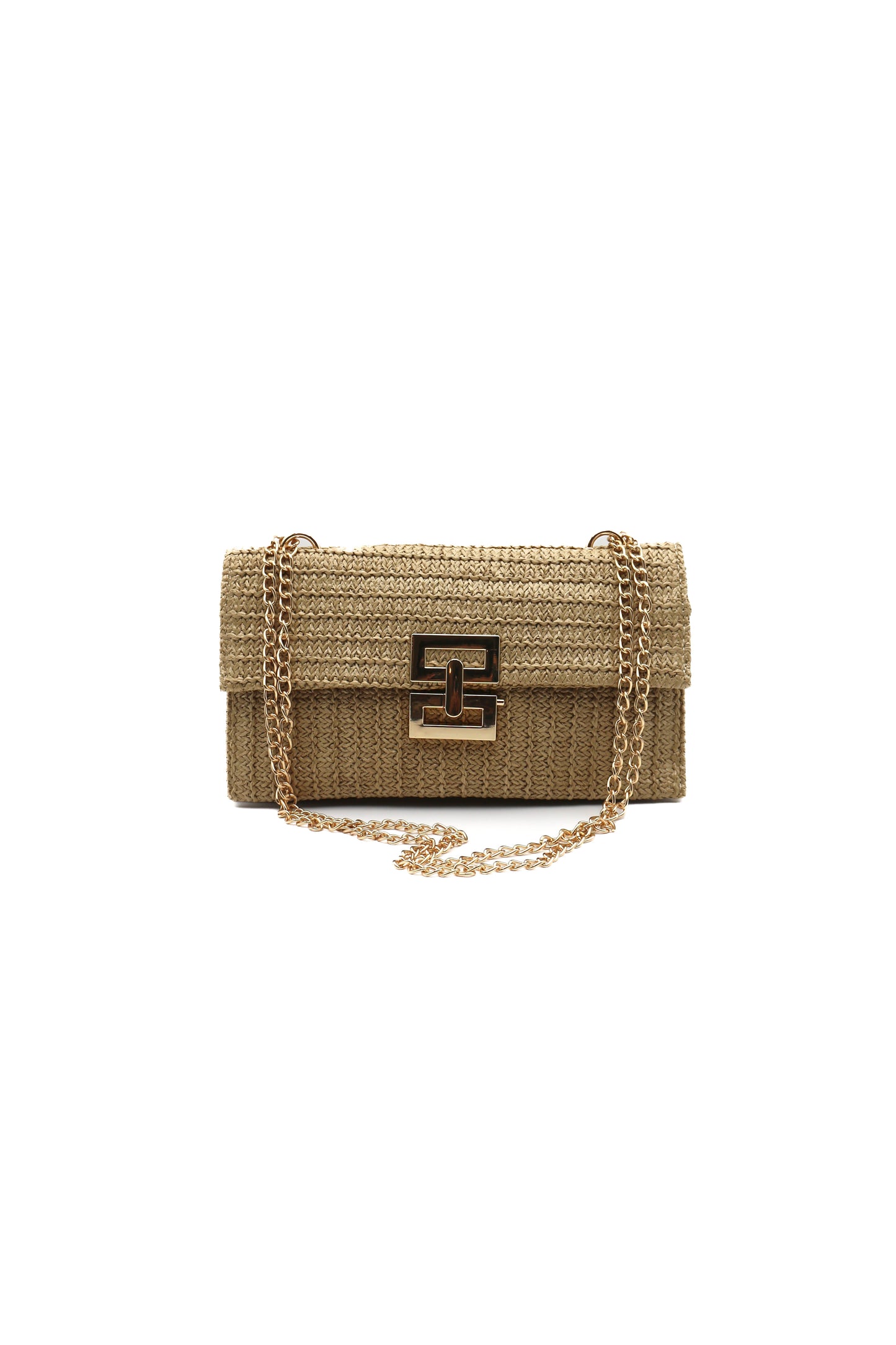 Isel Raffia Envelope Bag