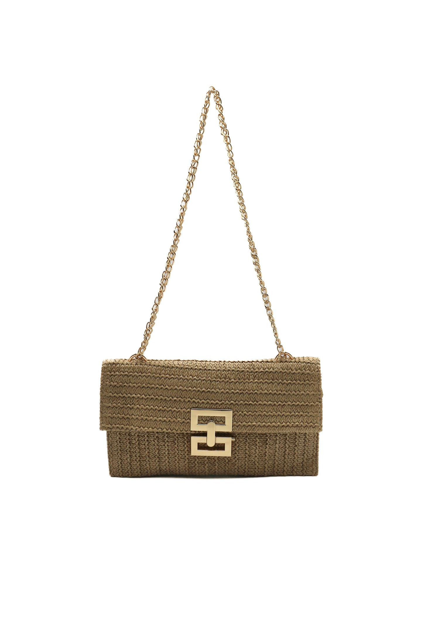 Isel Raffia Envelope Bag