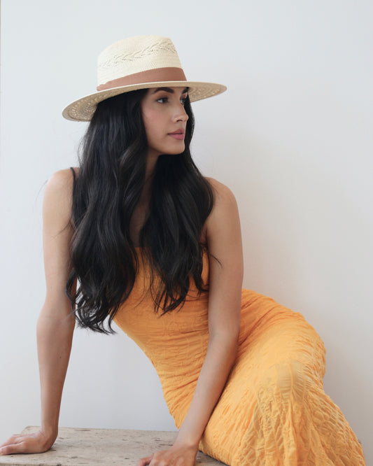 Solene Straw Fedora Hat