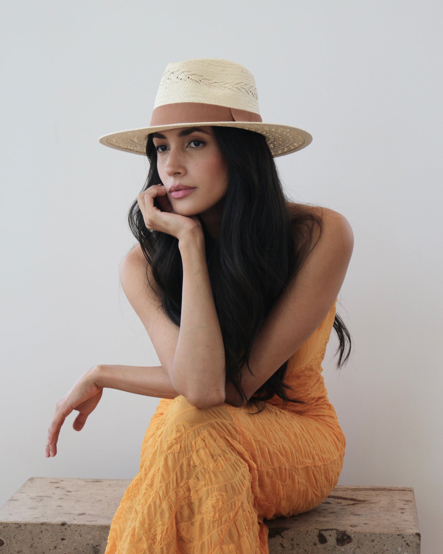 Solene Straw Fedora Hat