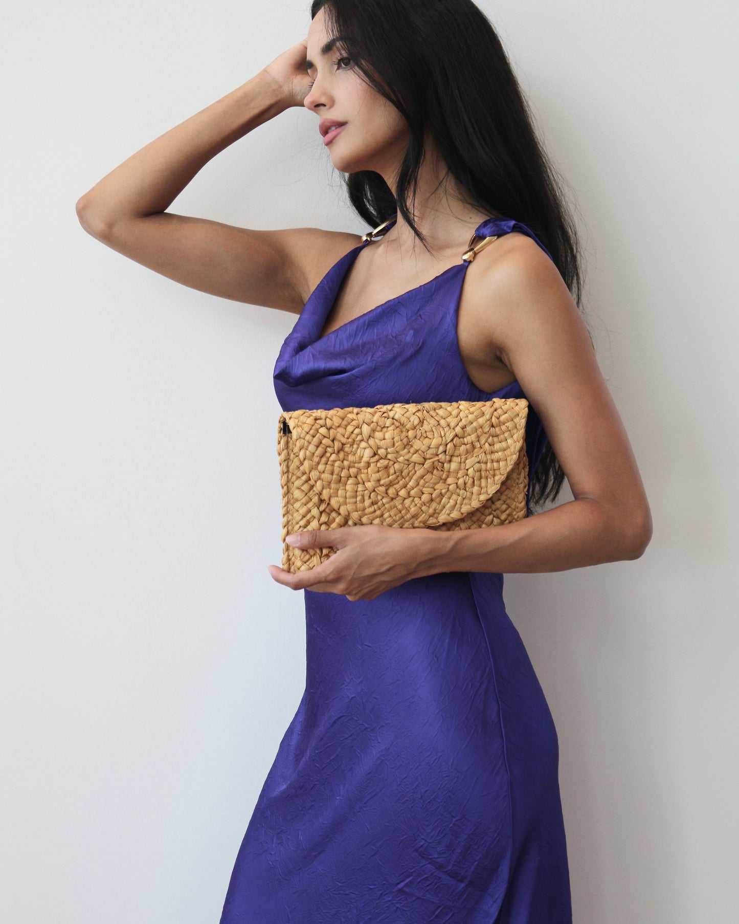 Zaya Straw Envelope Clutch