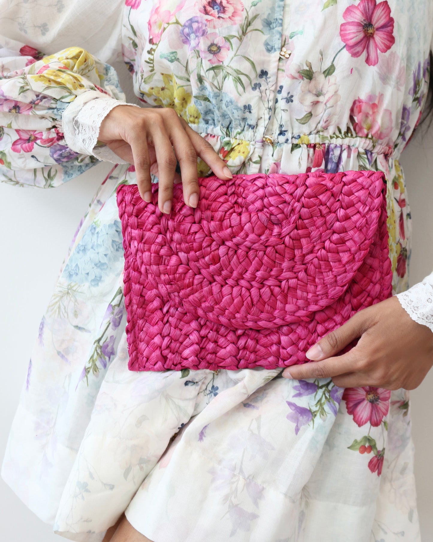 Zaya Straw Envelope Clutch