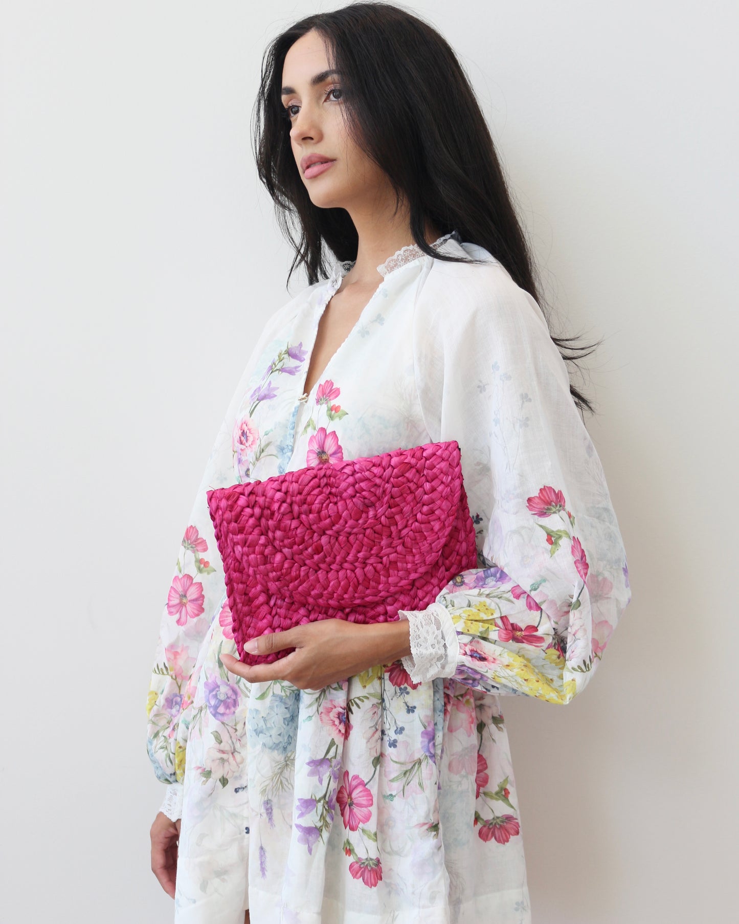 Zaya Straw Envelope Clutch