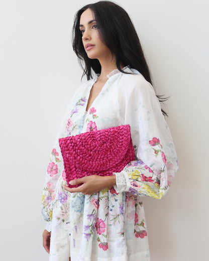 Zaya Straw Envelope Clutch