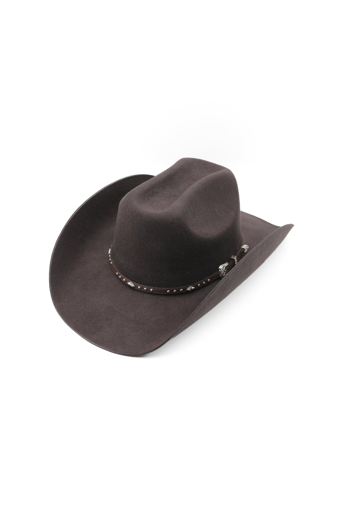 Sedona Wool Cowboy Hat in Espresso dark brown with curved western brim