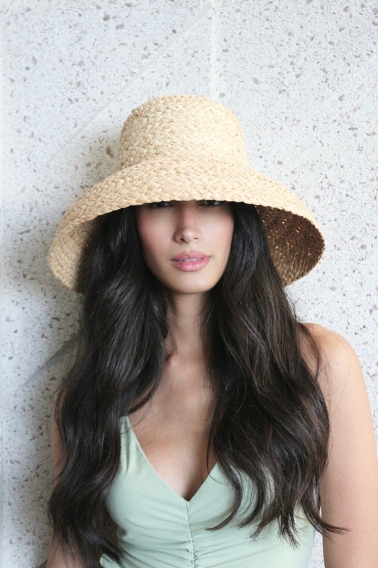 Elia Raffia Straw Bucket Hat