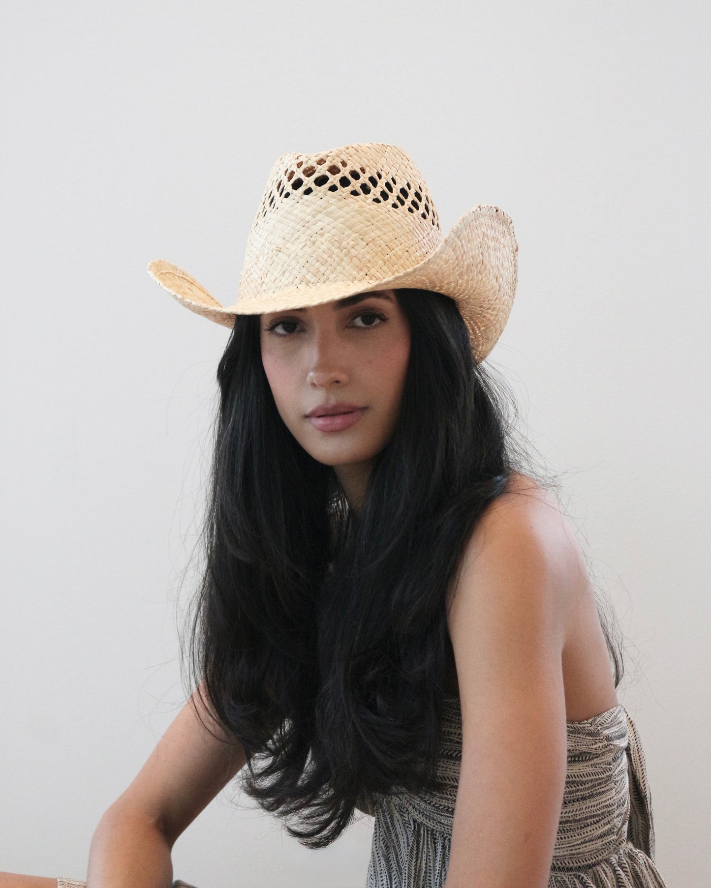 Sierra Raffia Straw Cowboy Hat