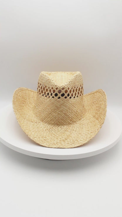 Sierra Raffia Straw Cowboy Hat